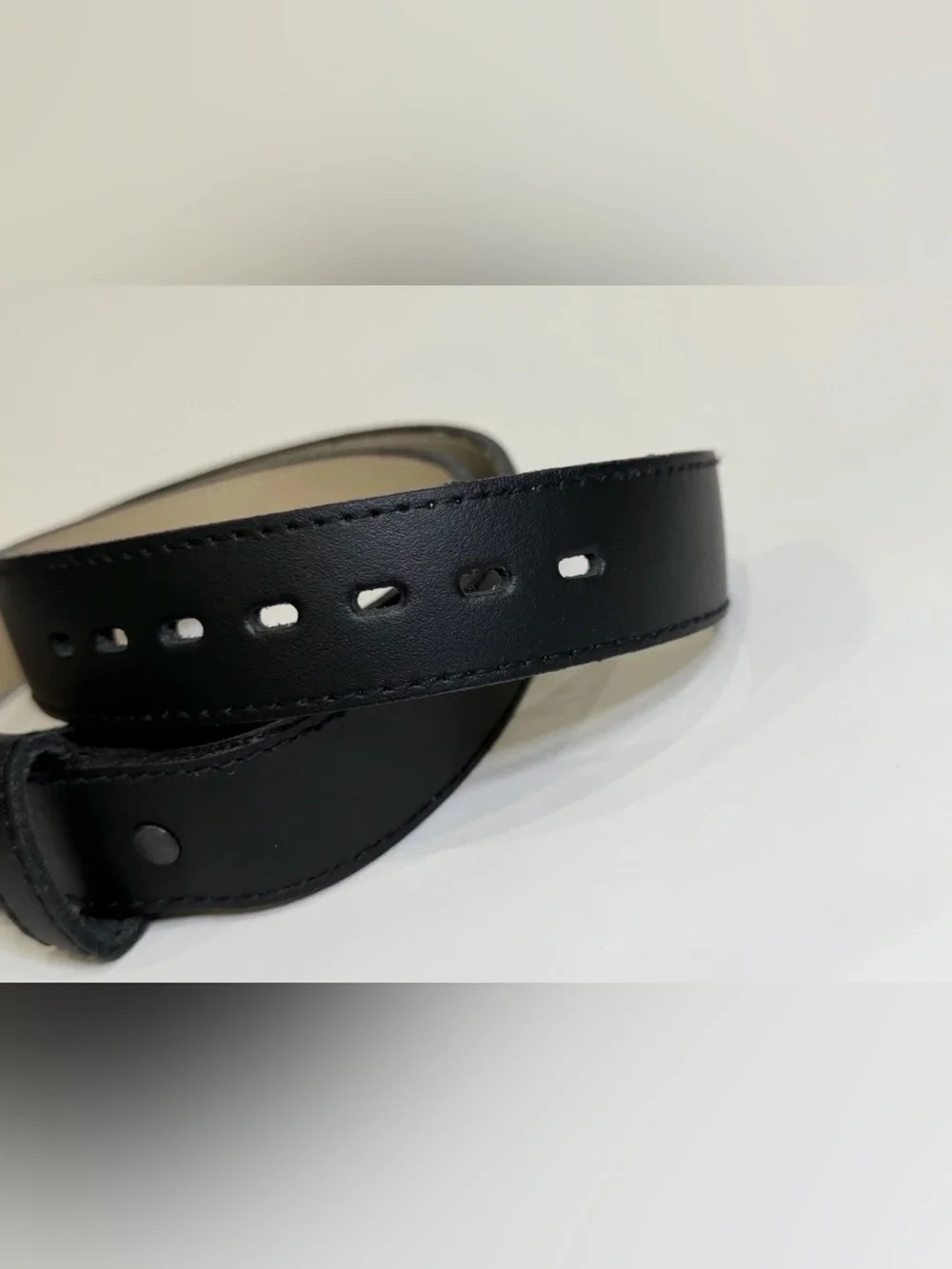 Men's Black Dress Belt Size 36 Silver Buckle Adjustable Classic Style